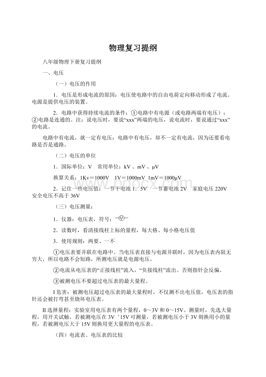 物理复习提纲Word格式文档下载.docx