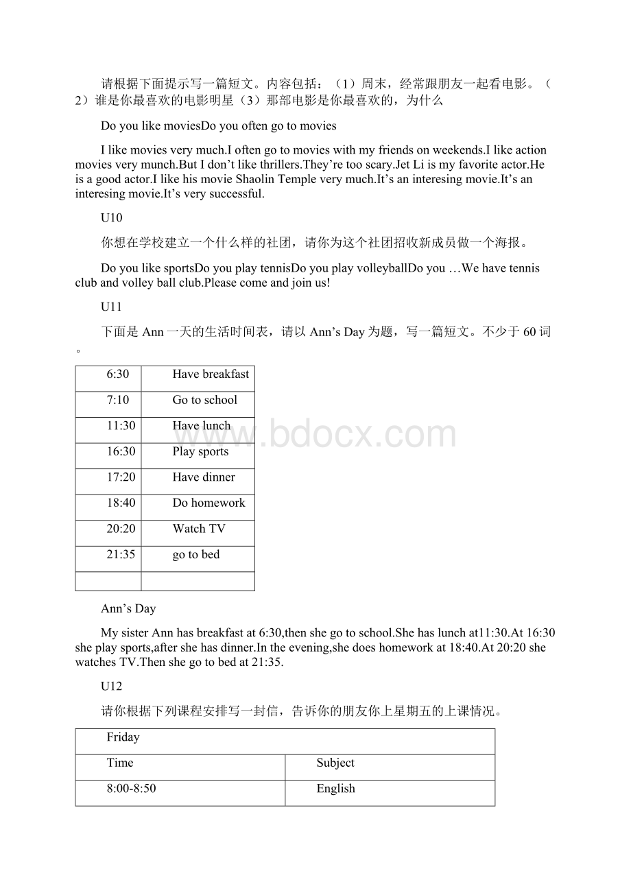 七年级英语各单元同步作文全套完整版.docx_第3页