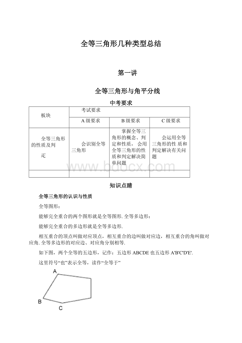 全等三角形几种类型总结.docx