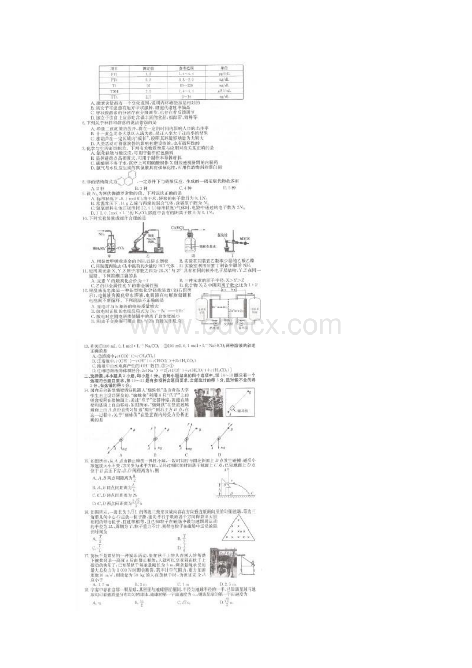 普通高校招生全国统一考试仿真模拟全国卷理科综合二扫描版含答案及解析Word格式文档下载.docx_第2页