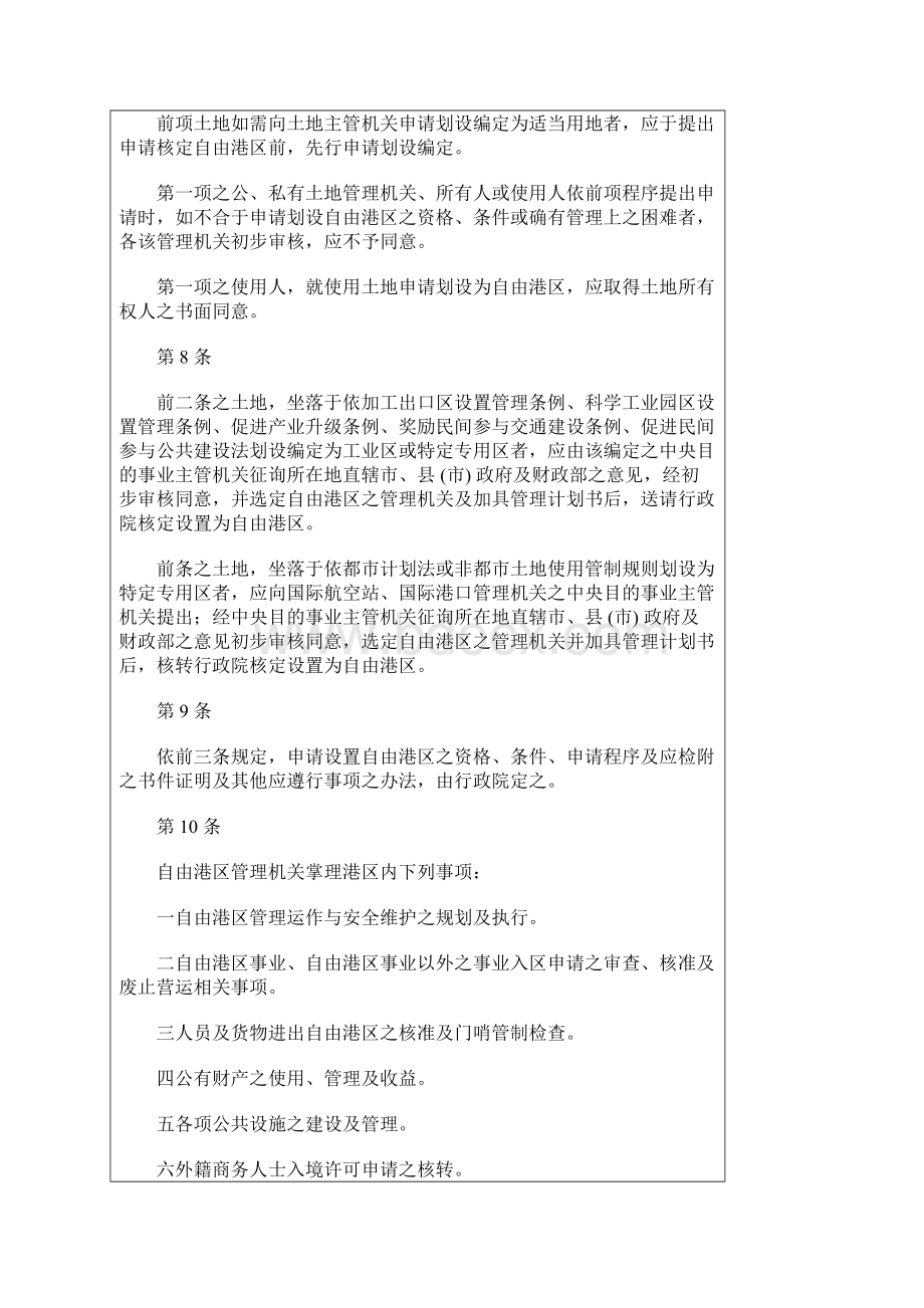 自由贸易港区设置管理条例.docx_第3页