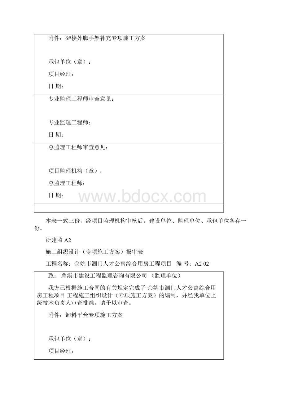 施工组织设计专项施工方案报审表Word格式文档下载.docx_第3页