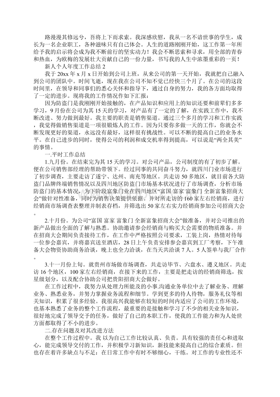 新人个人年度工作总结文档格式.docx_第3页