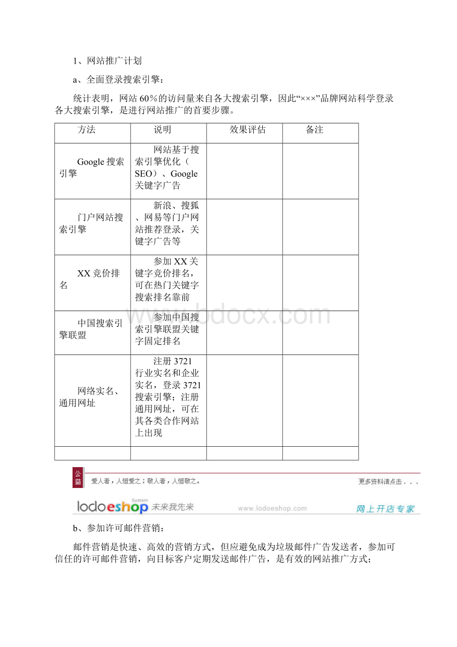 品牌网站网络营销策划方案完整版.docx_第3页