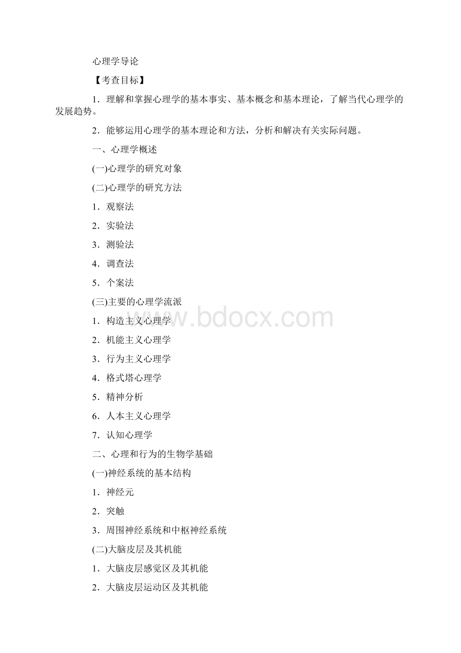 心理学专业基础综合考试大纲.docx_第2页