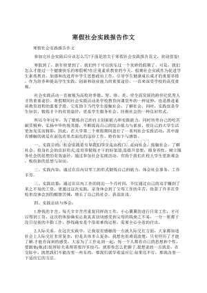 寒假社会实践报告作文.docx