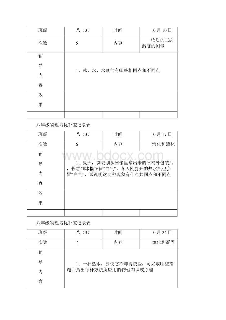 八年级物理培优补差记录表Word文档格式.docx_第3页