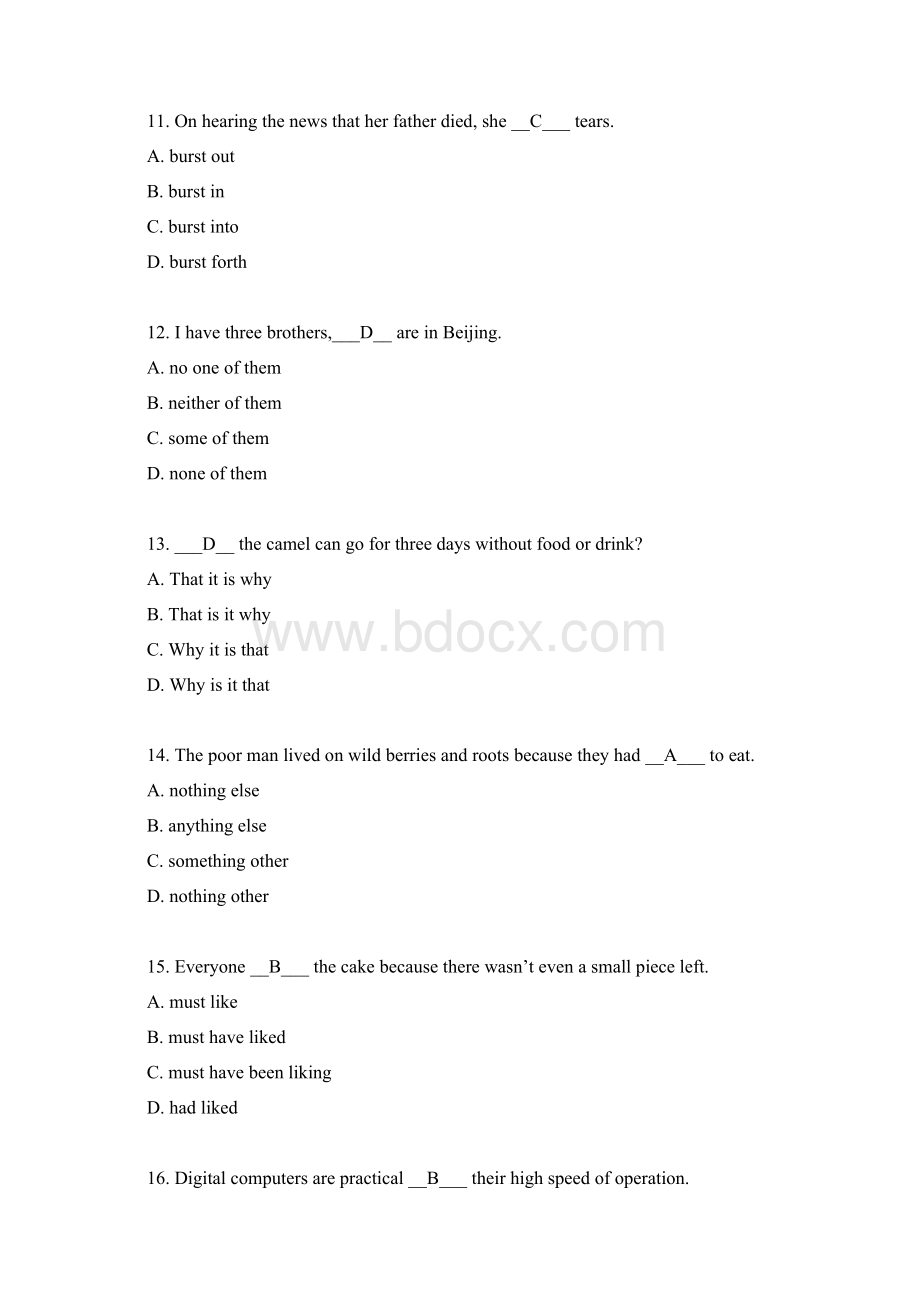 东北师大大学英语一高起专16春在线作业2Word文档格式.docx_第3页