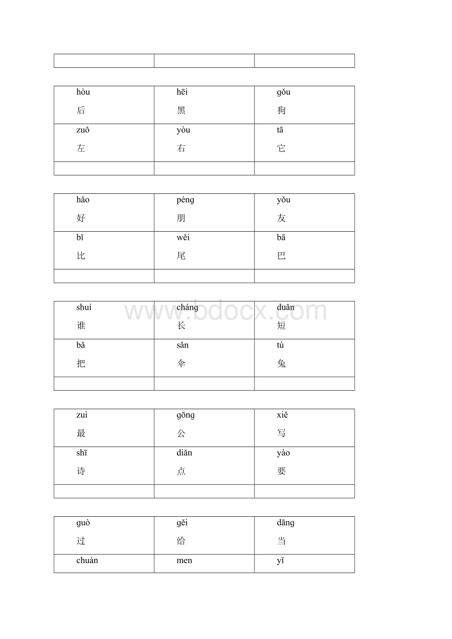 小学1年级生字卡片.docx_第2页