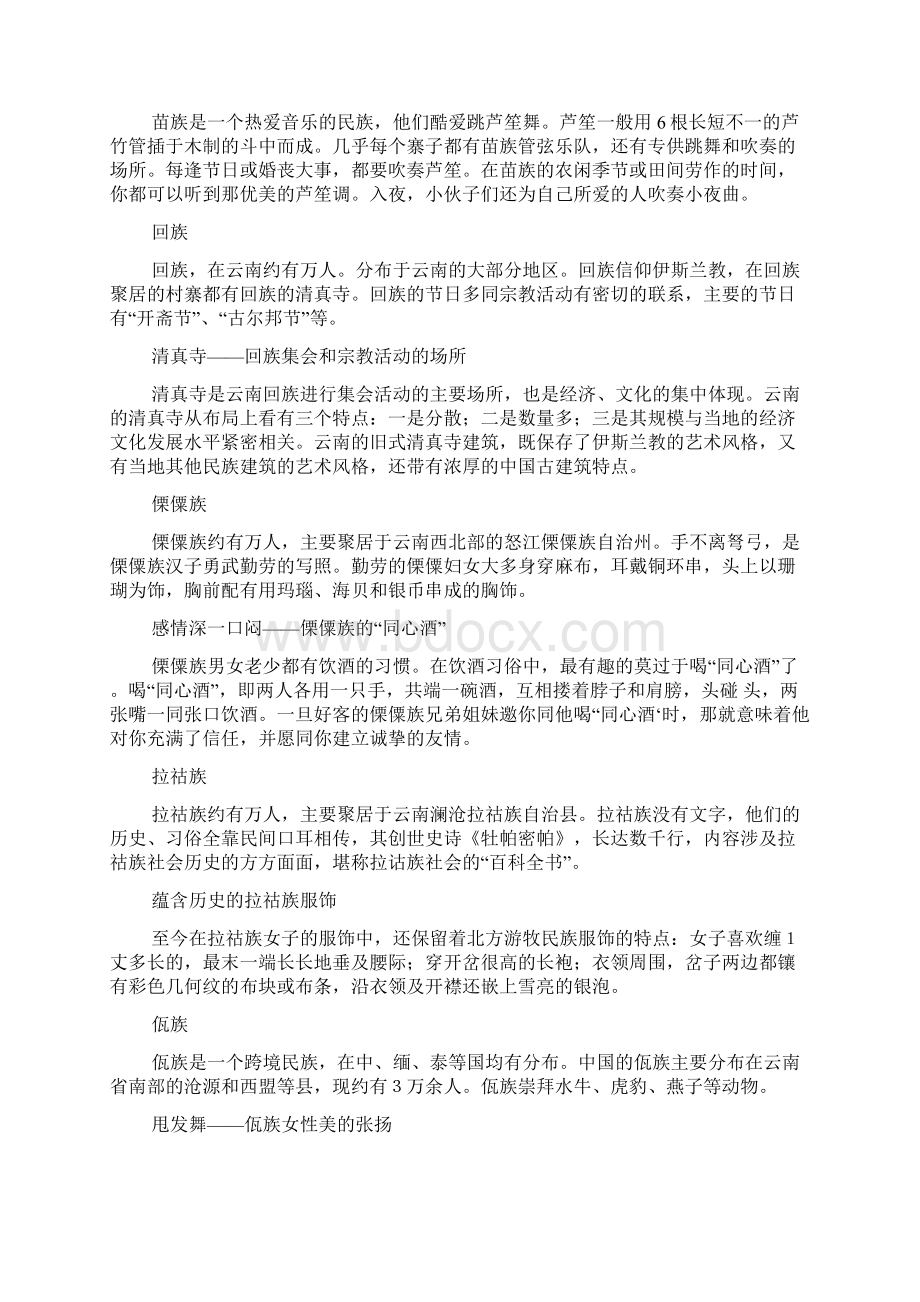 云南少数民族风情大全Word格式.docx_第3页