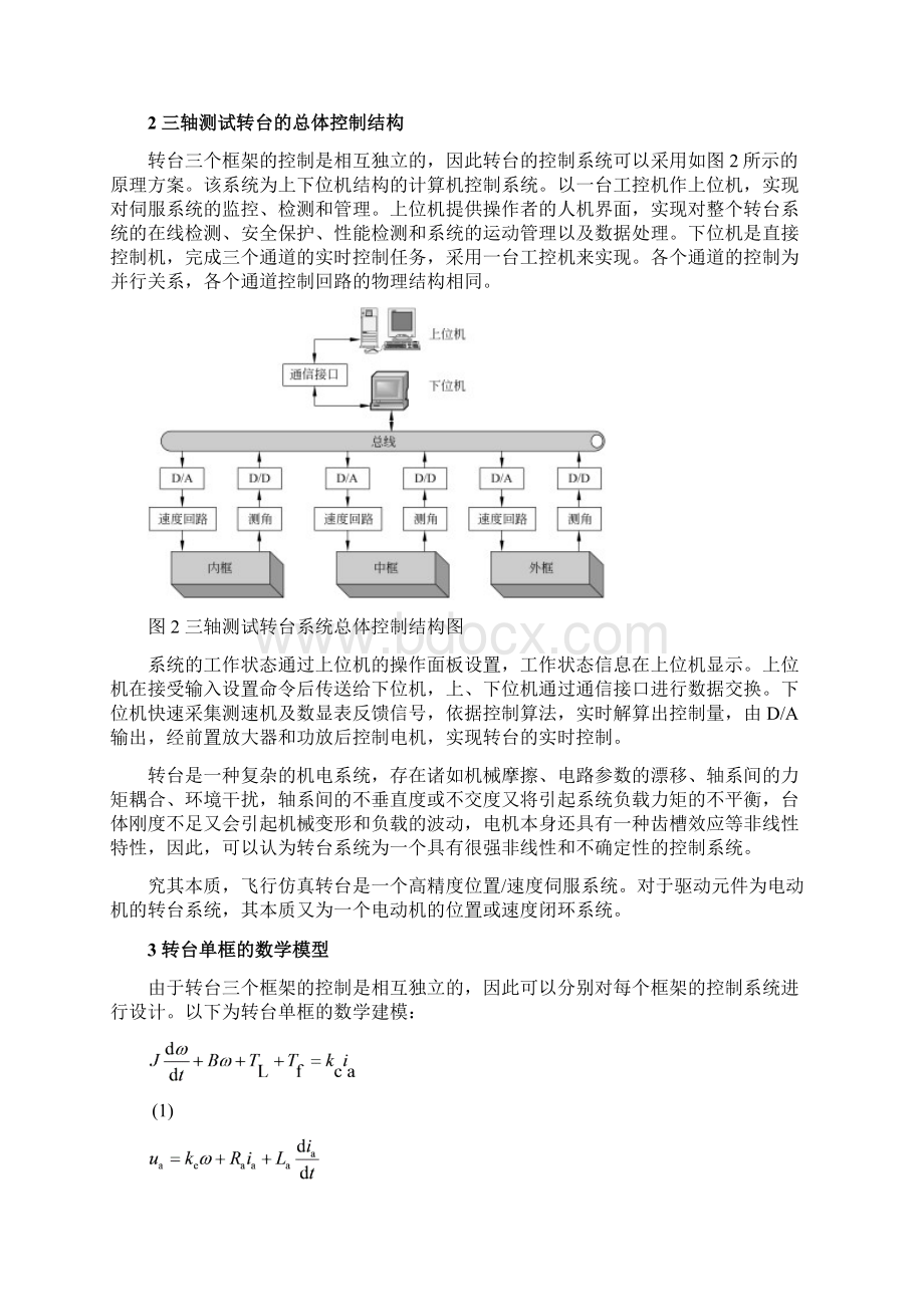 转台计算机伺服控制系统设计Word文件下载.docx_第2页