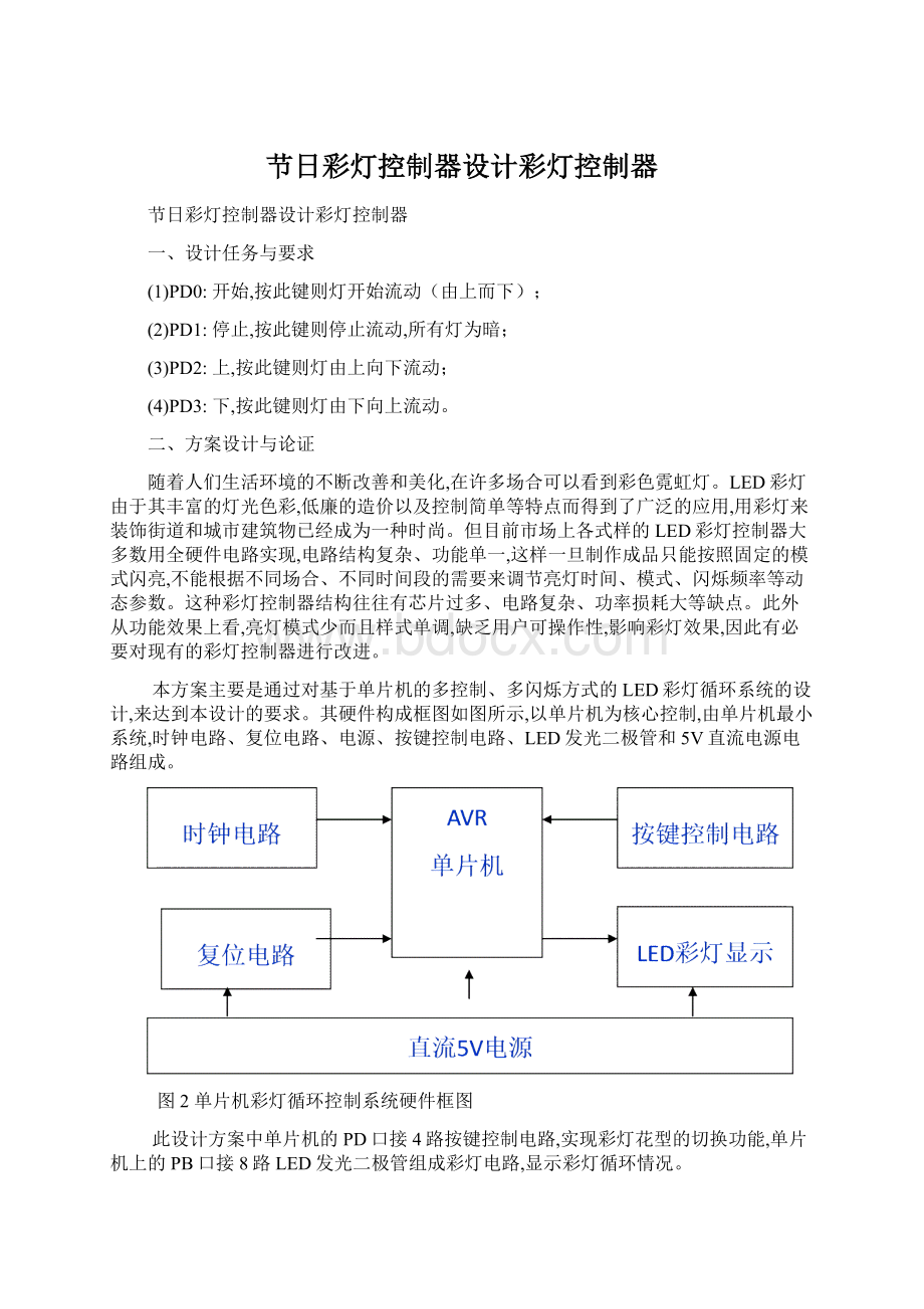 节日彩灯控制器设计彩灯控制器.docx