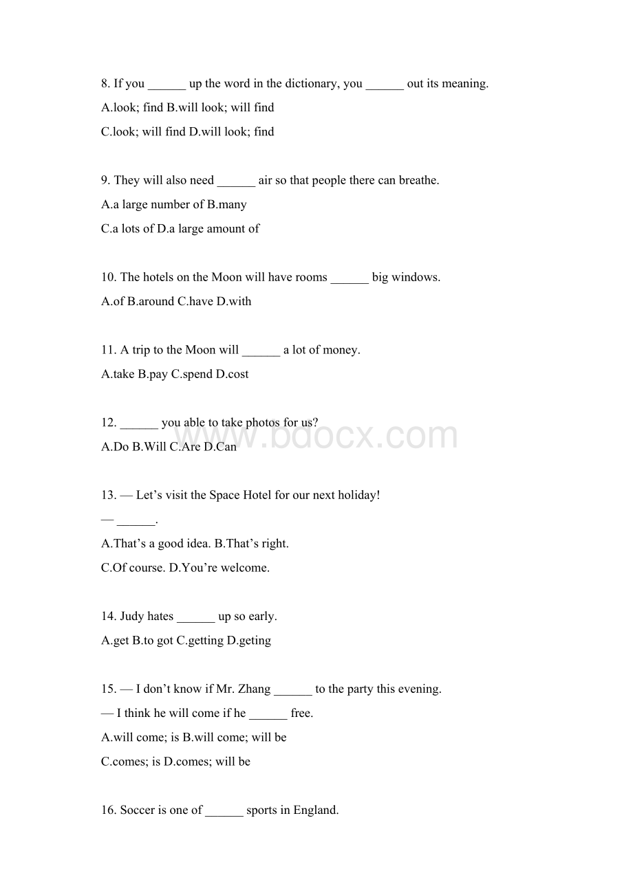 辽宁省沈阳市某校学年有答案七年级上学期月考英语试题Word文档格式.docx_第2页