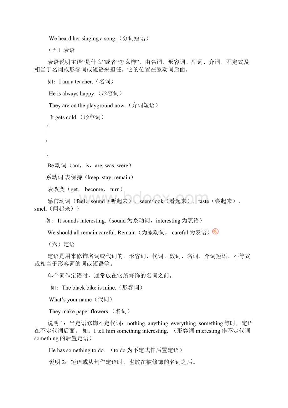 初二初中英语句子成分讲解练习及答案Word格式.docx_第3页