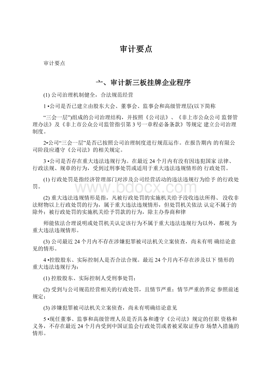 审计要点Word文档格式.docx