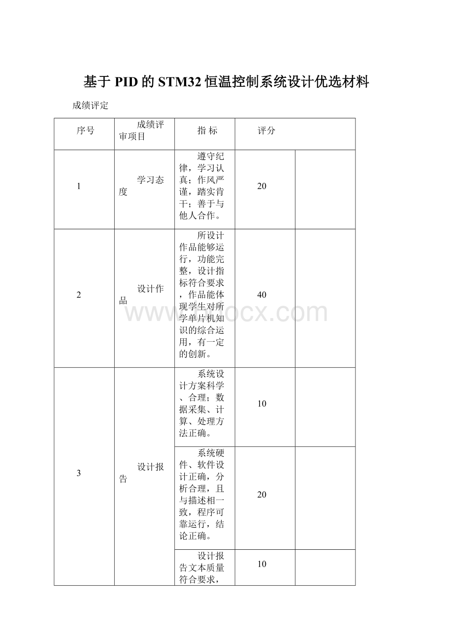 基于PID的STM32恒温控制系统设计优选材料Word格式.docx