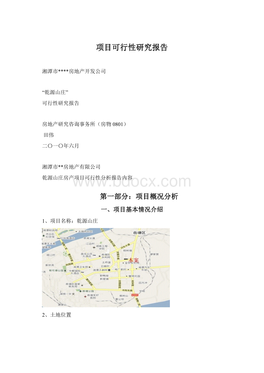项目可行性研究报告Word文档格式.docx