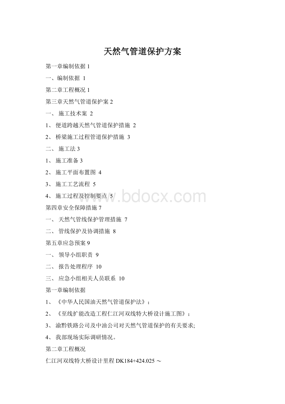 天然气管道保护方案.docx