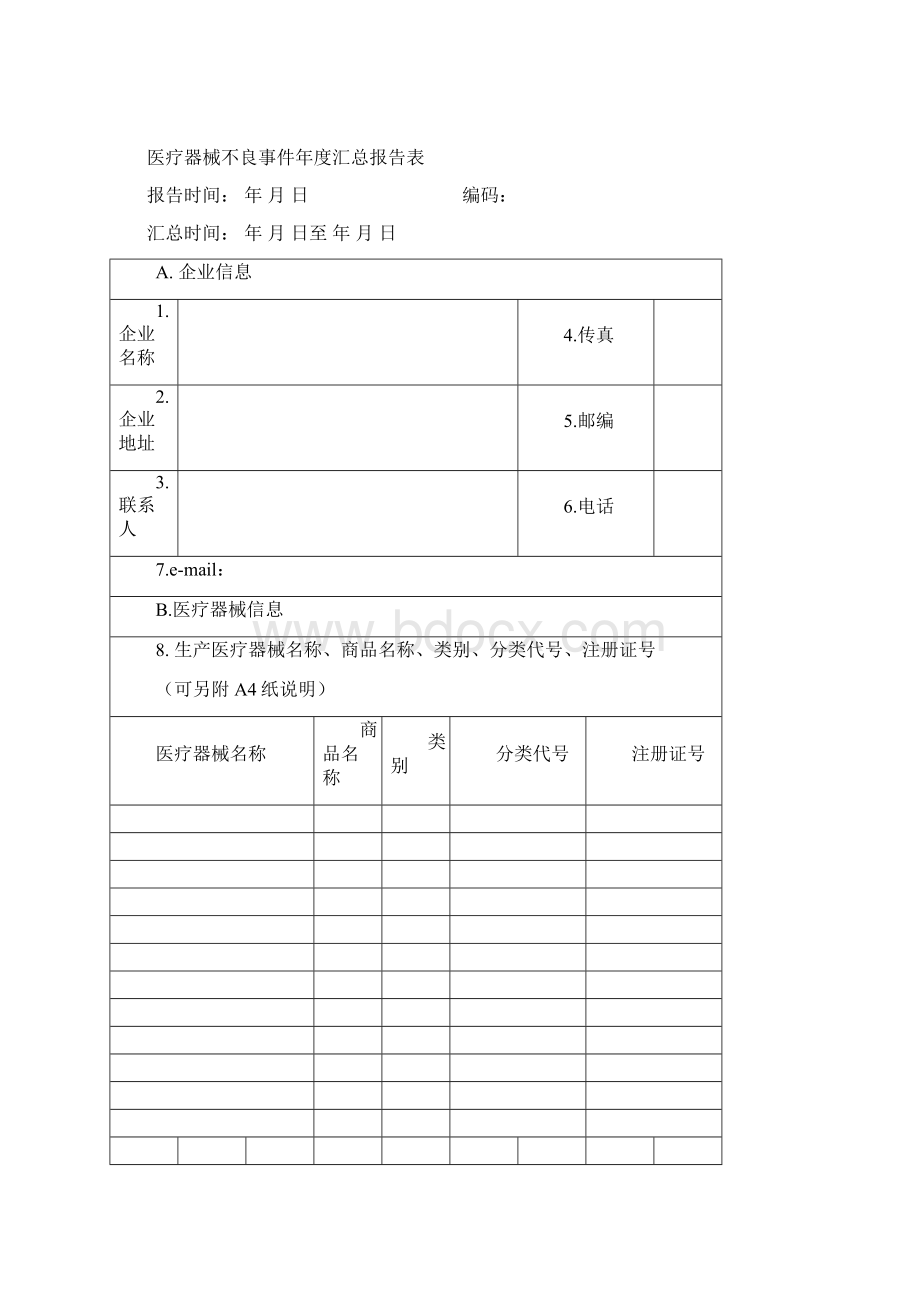 质量事故和不良事件报告记录表格.docx_第3页