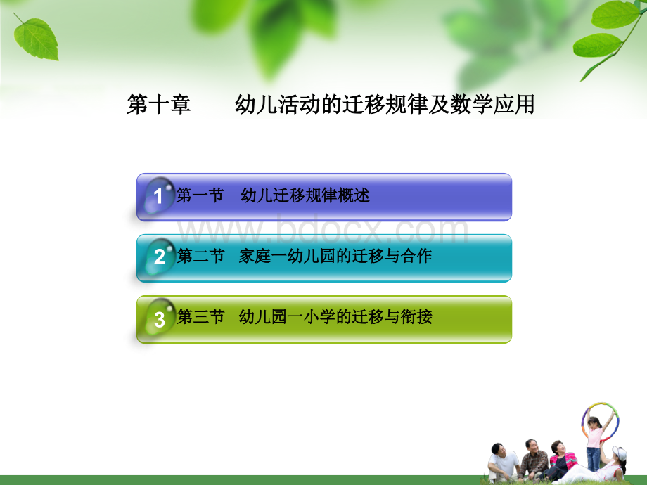 第十章幼儿活动的迁移规律及教学应用.ppt_第1页