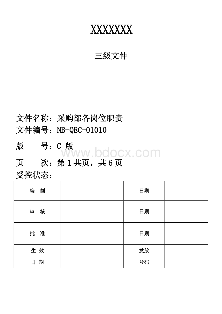 采购部岗位职责5606603070.doc_第1页