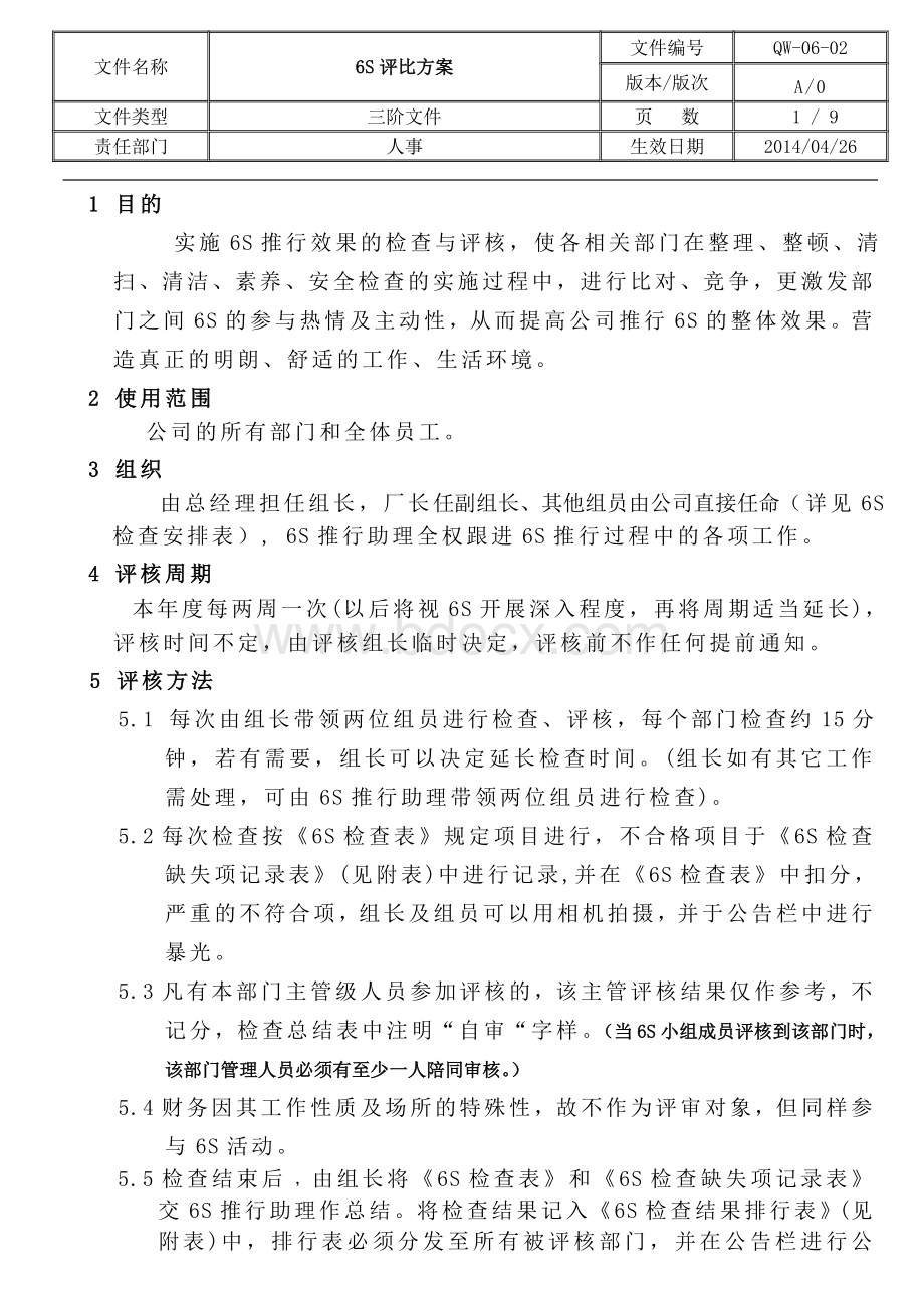 S评比方案文档格式.doc