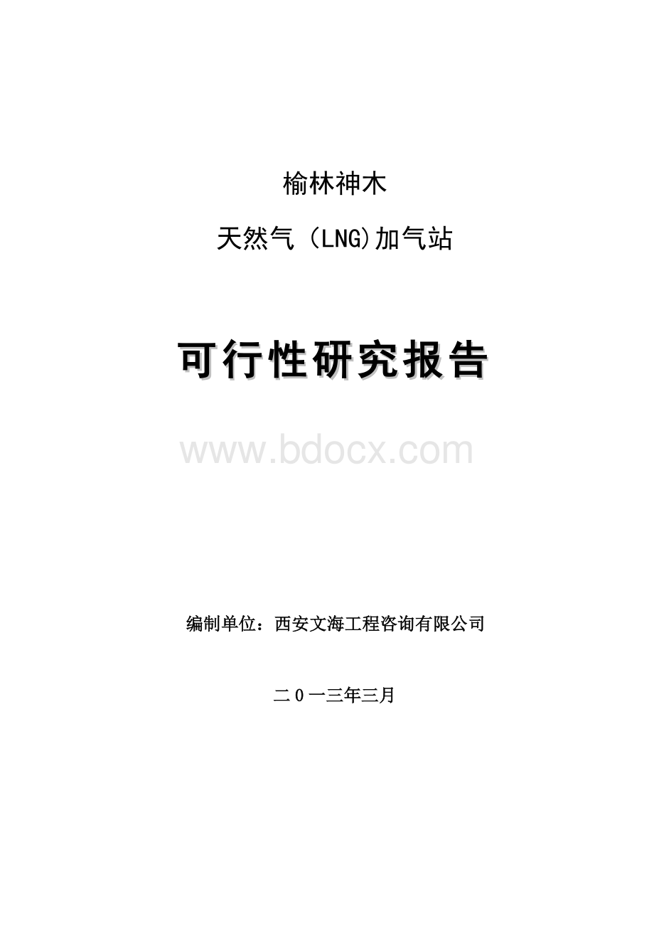 榆林神木天然气(LNG)加气站可行性研究报告Word文档格式.doc