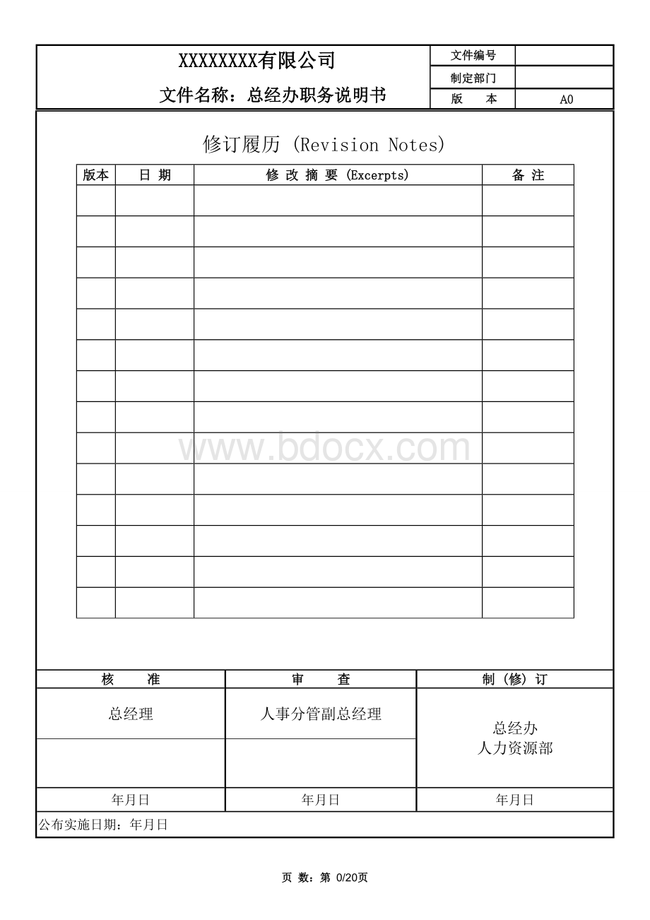 行政部人员岗位职责Word下载.doc_第1页