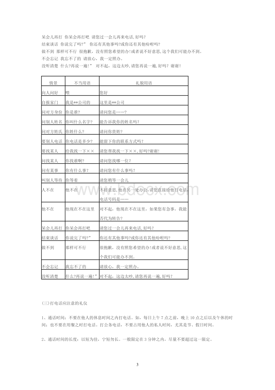 电话礼貌用语Word文件下载.doc_第3页