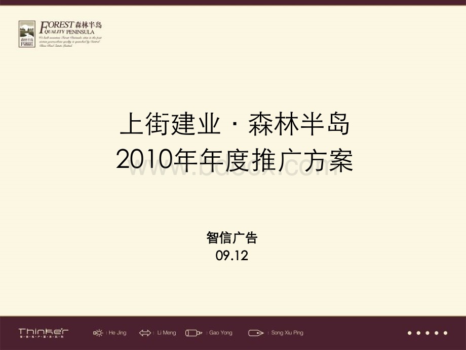 智信广告2010年郑州上街建业森林半岛年度推广方案PPT资料.ppt