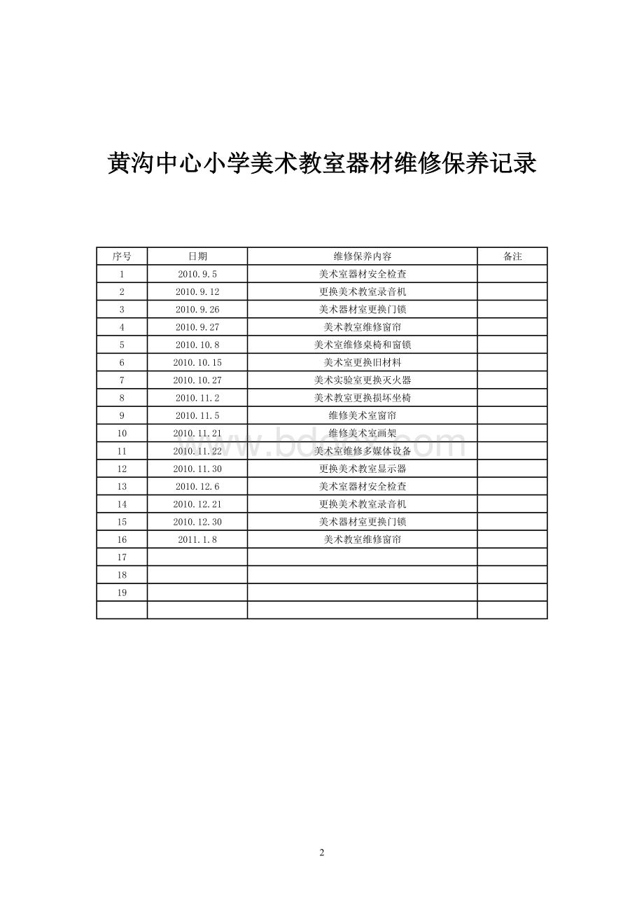 美术室维修保养记录.doc_第2页