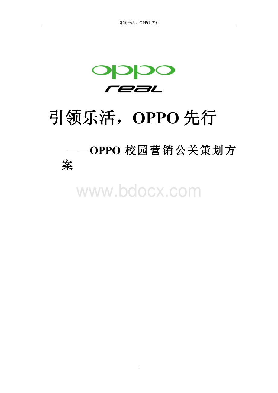 OPPO校园营销策划方案.doc