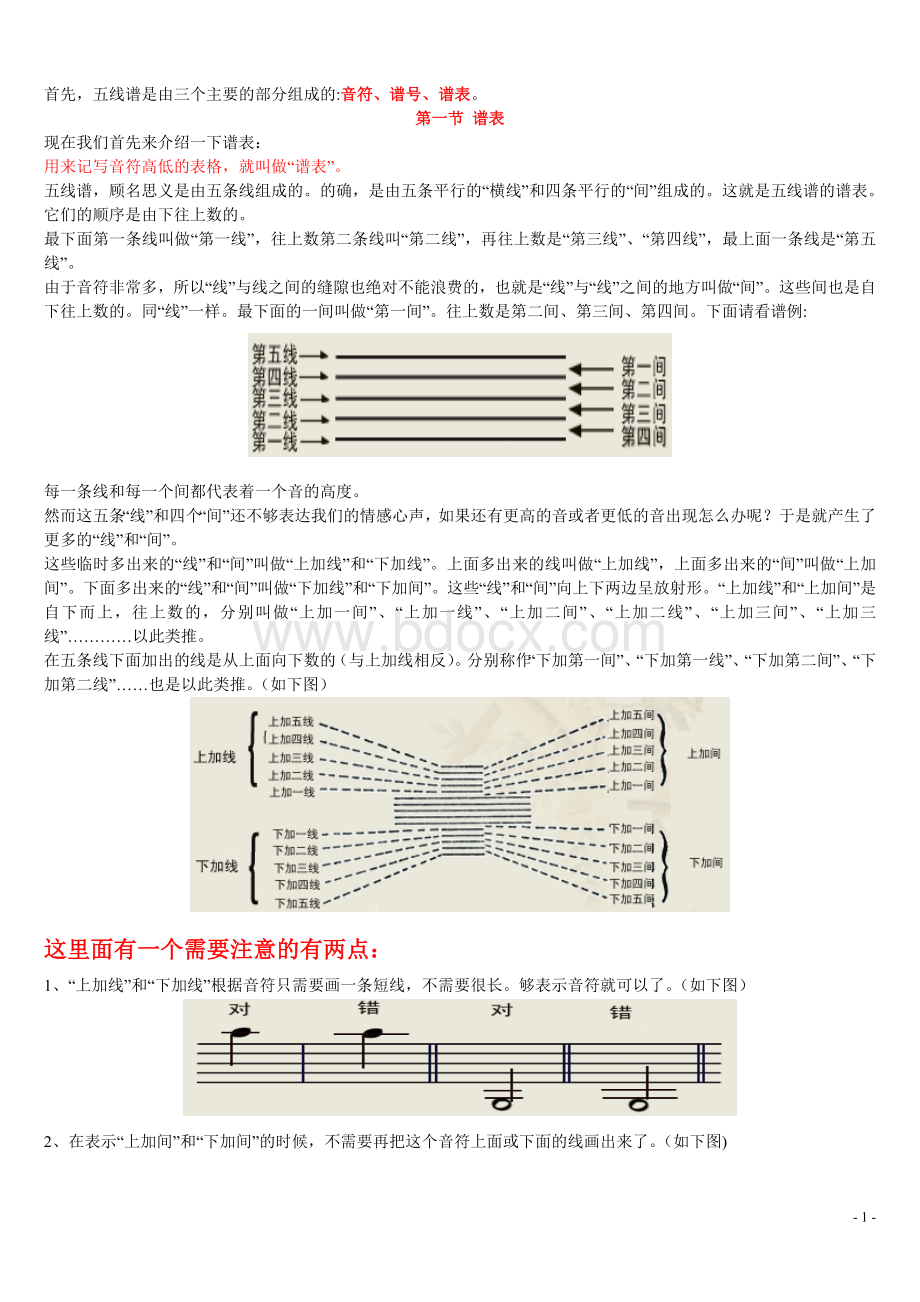 学习五线谱(初学者专用)Word格式文档下载.doc