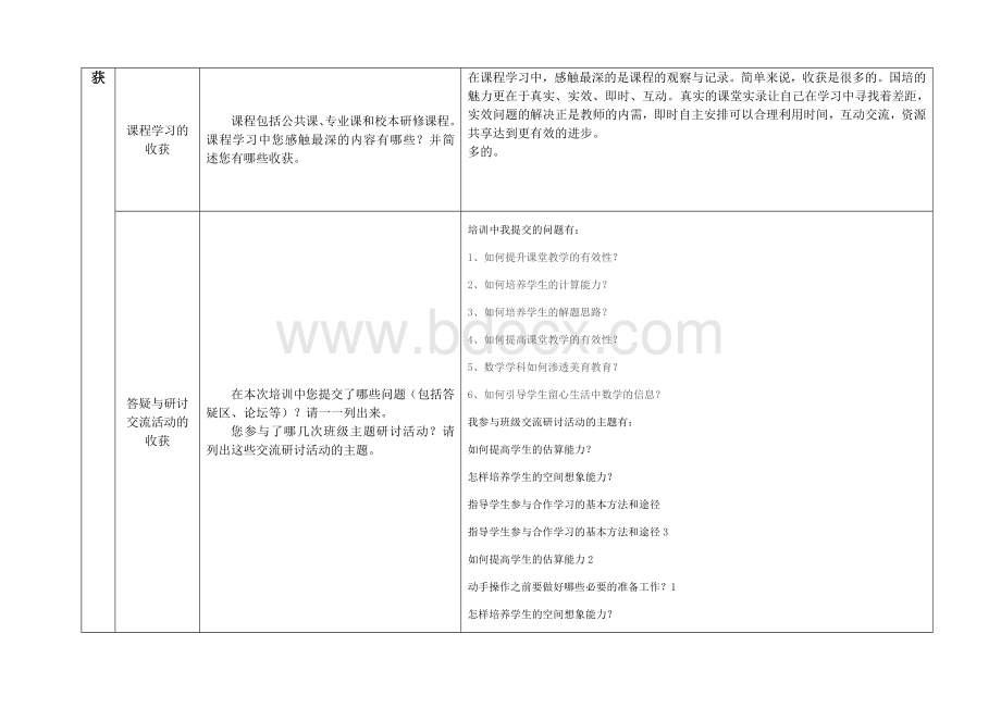 小学数学2013年国培网络研修总结模版(甘肃).doc_第2页