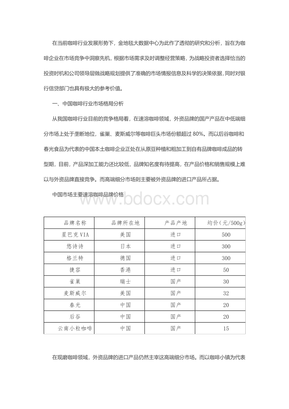 中国咖啡行业的研究报告.docx_第2页