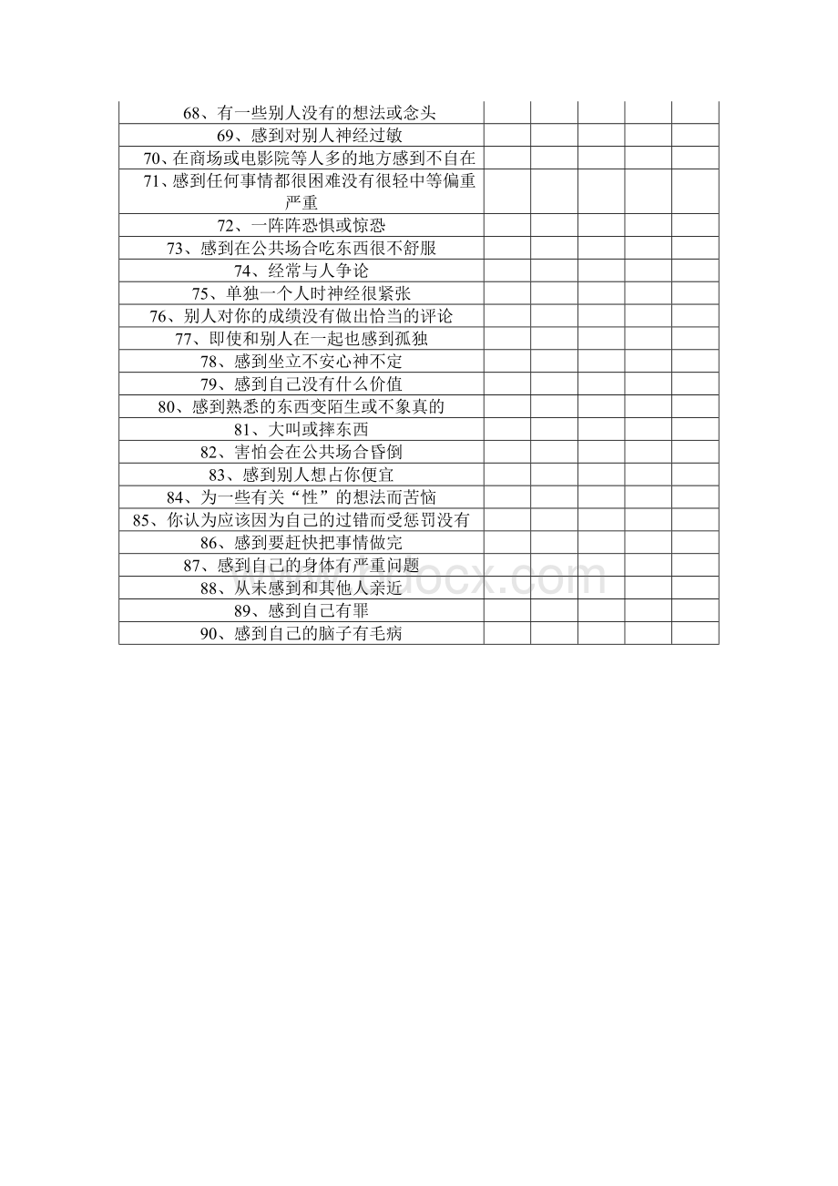 心理健康自评量表.docx_第3页