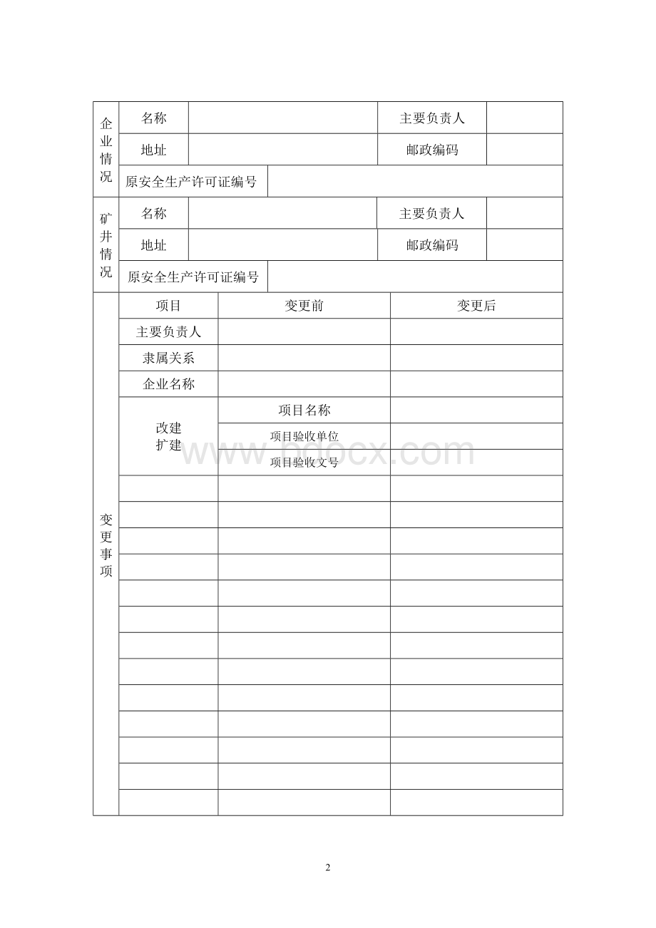 煤矿企业安全生产许可证变更申请书.doc_第2页