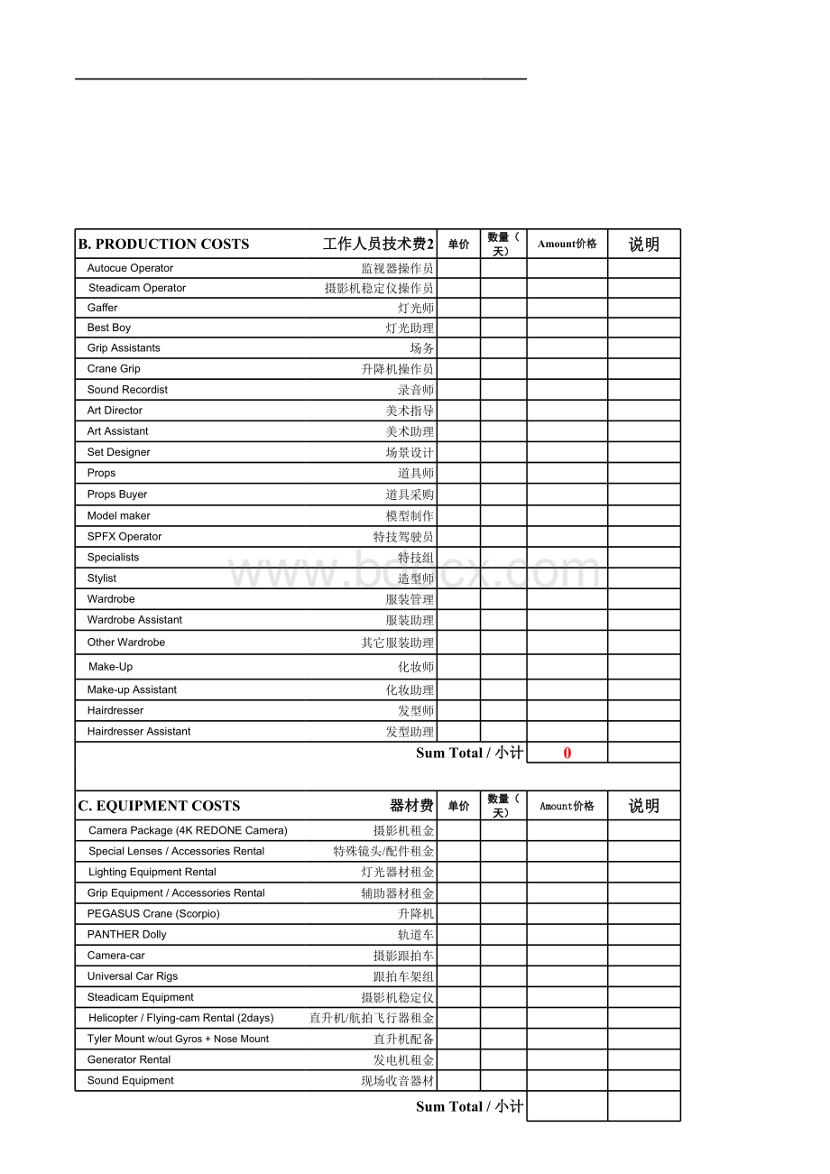 影视视频制作专业TVC报价单.xls_第3页