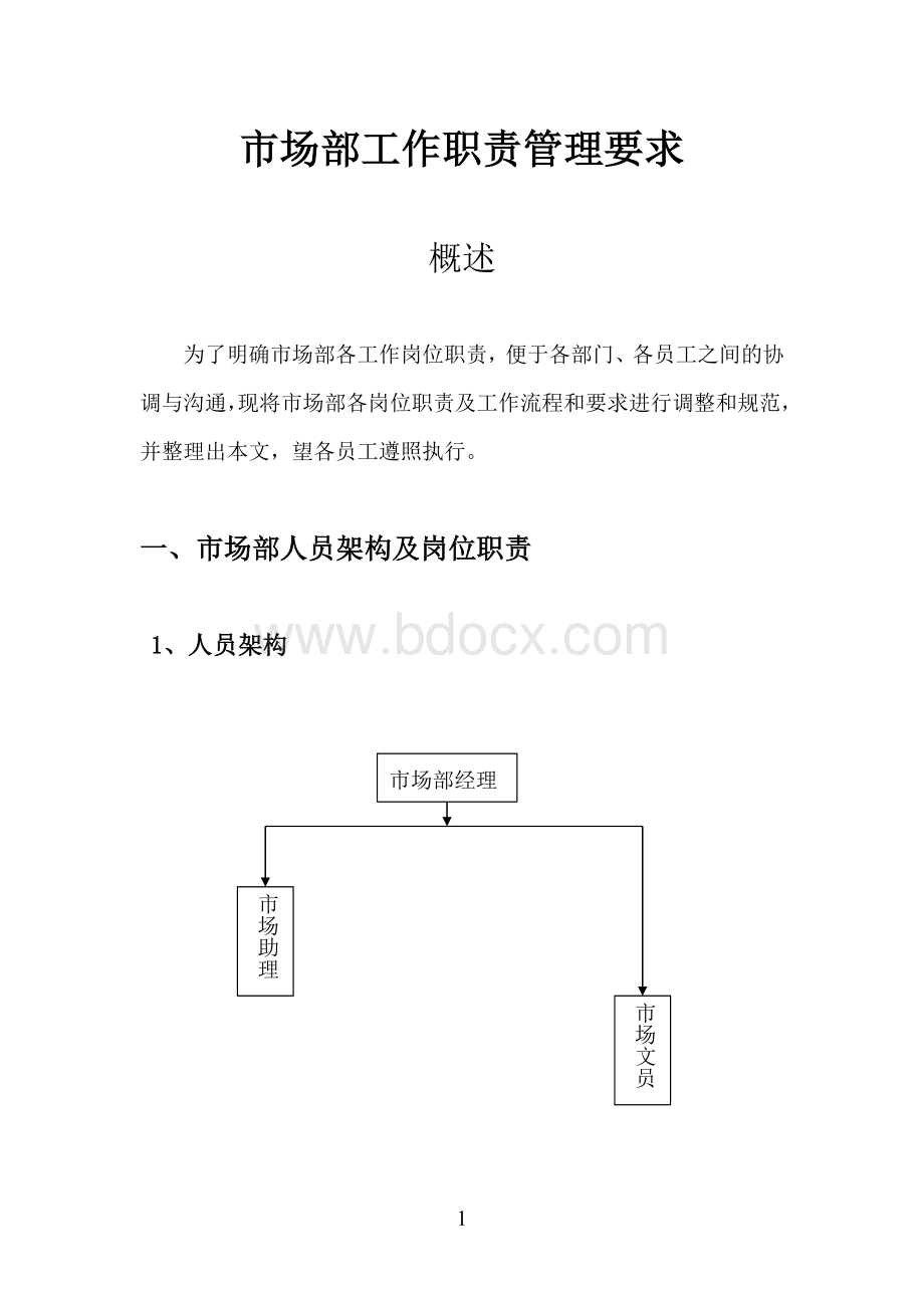 市场部工作职责管理要求Word格式文档下载.doc_第1页