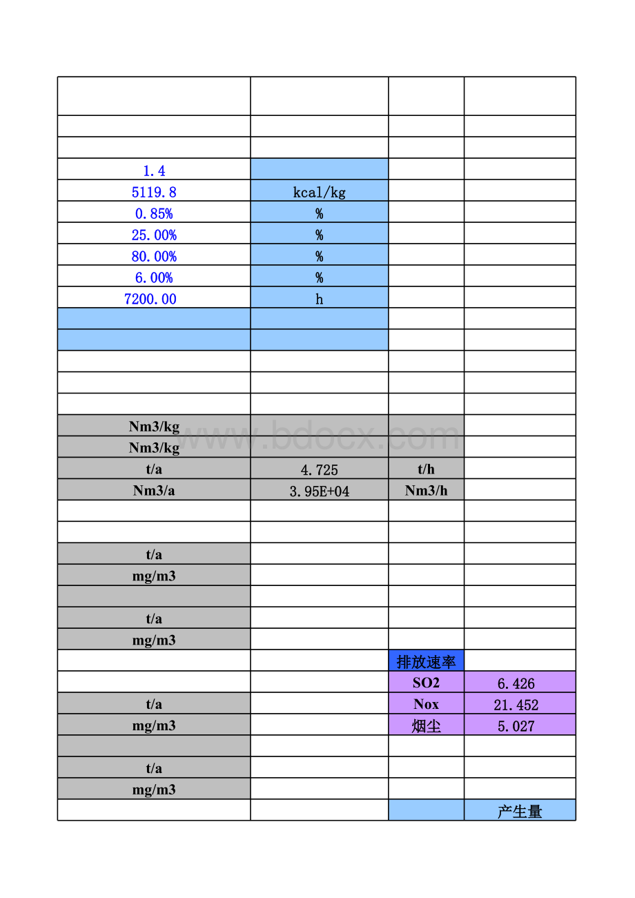 燃煤烟气量计算.xls_第3页