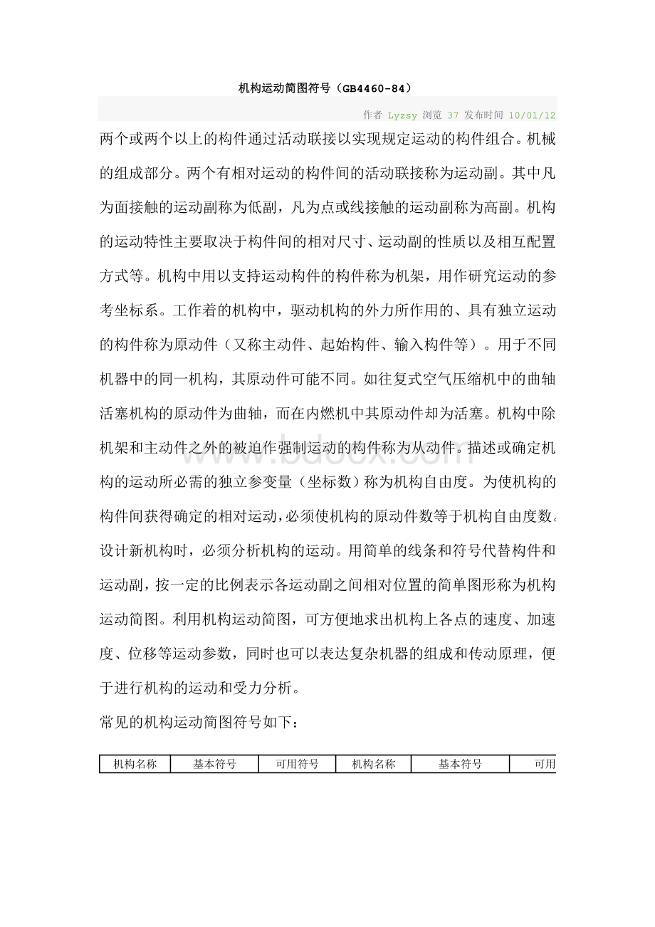 机构运动简图符号Word格式.doc_第1页