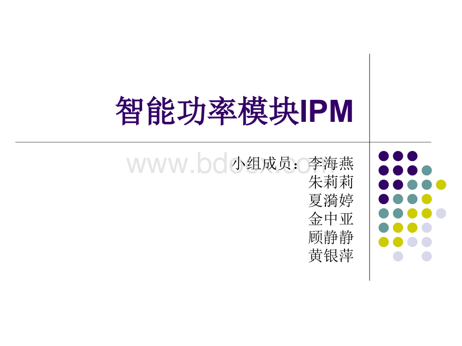 智能功率模块IPMPPT资料.ppt