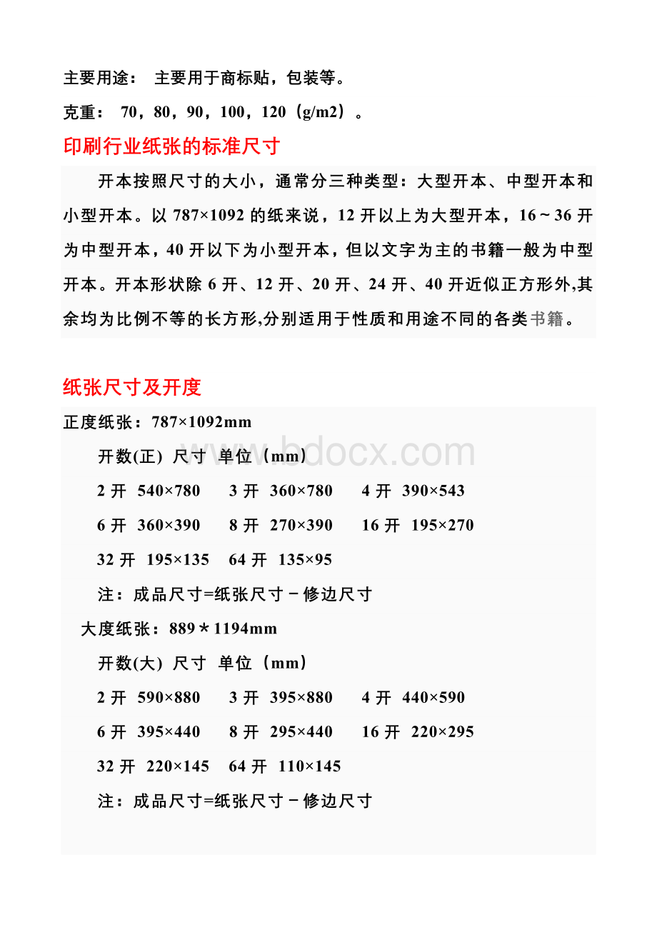 常用印刷纸张分类Word格式.doc_第3页