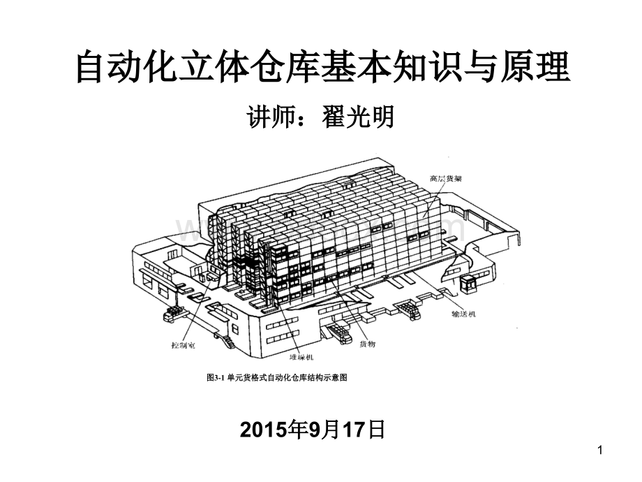 自动立体仓库知识与原理(翟光明)PPT资料.ppt