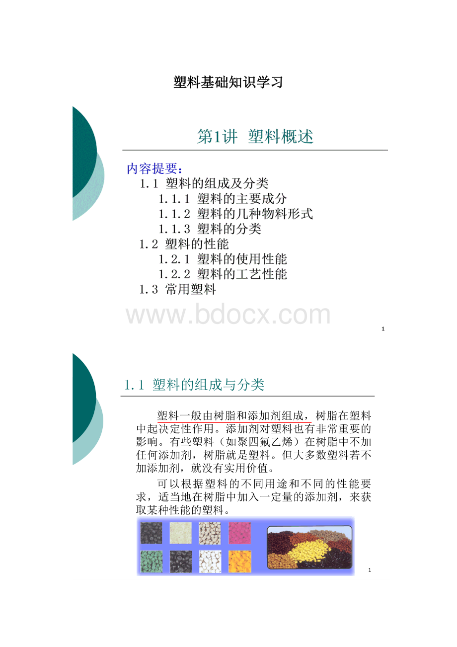 塑料基础知识学习.docx_第1页