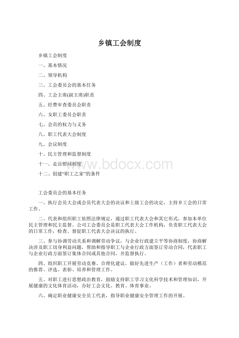 乡镇工会制度.docx_第1页