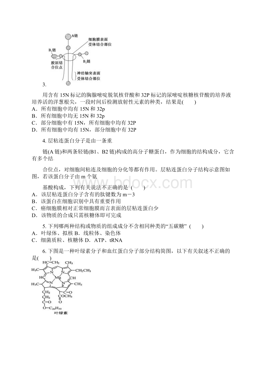 肥一中学年度第一学期段一考试.docx_第2页