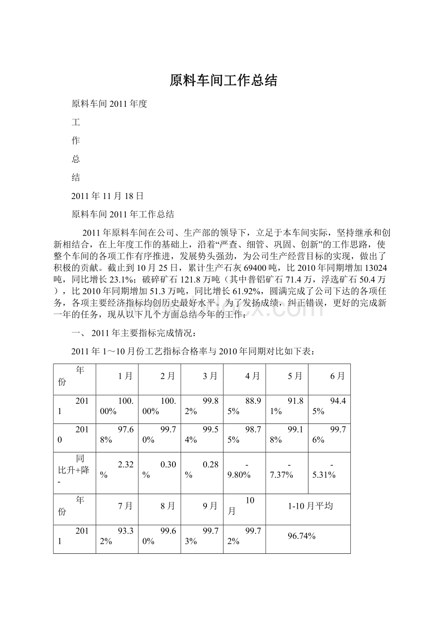 原料车间工作总结.docx_第1页