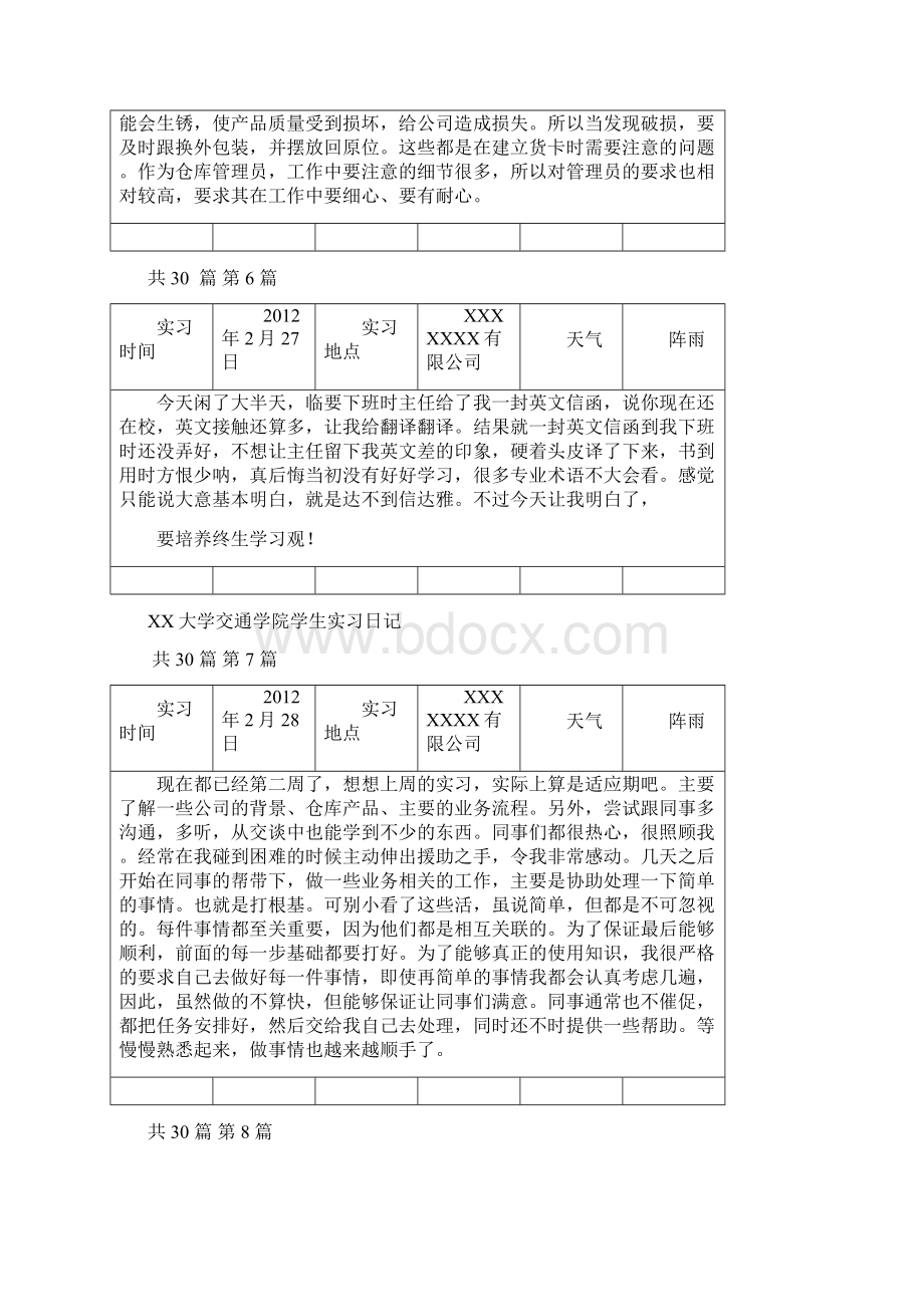 日记物流专业实习日记30篇Word格式.docx_第3页