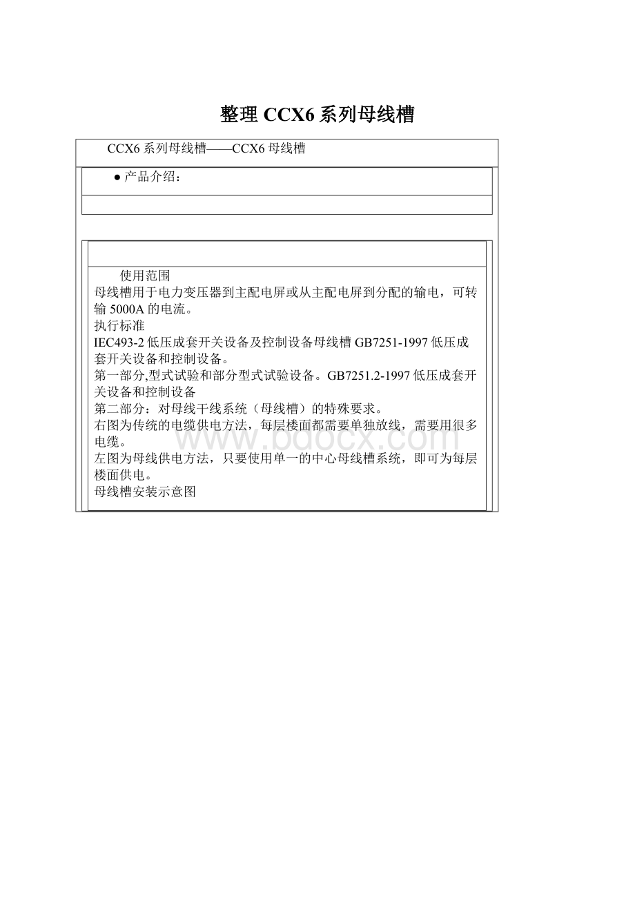 整理CCX6系列母线槽Word格式文档下载.docx_第1页
